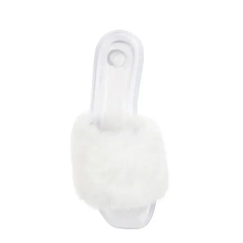 Journee Collection Faux Fur Dusk Slide Sandal Size 7‎